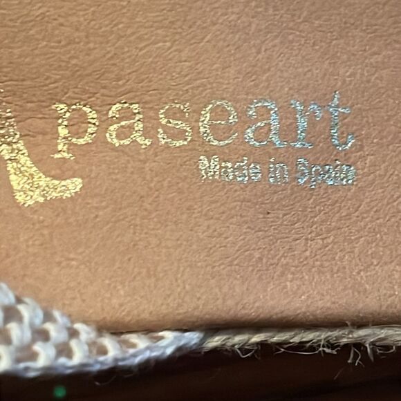 Paseart Tan Suede Espadrille Shoes Size 9.5 - Picture 6 of 6